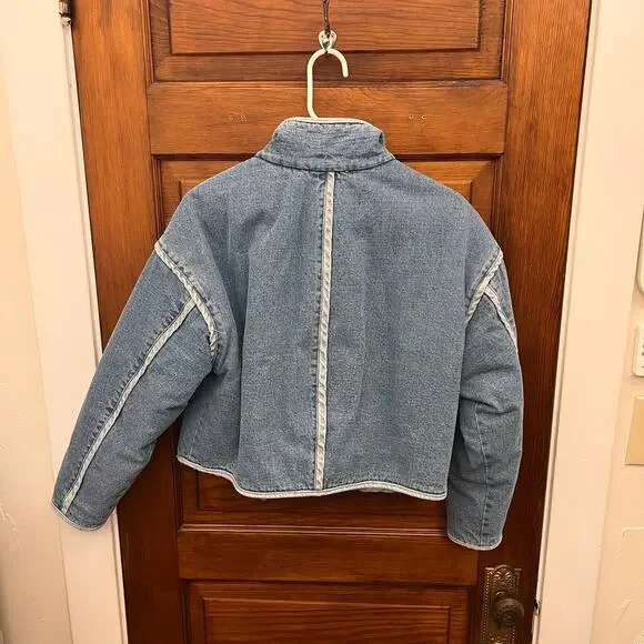 Le Lis Binding Denim Jacket sz XS Blue NEW WITH TAGS $98 Womens - Picture 8 of 10